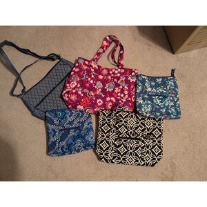 Vera Bradley Bag Lot– 5 Quilted Bags & Crossbody Purses –Floral & Classic Prints
